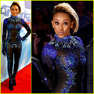 Mel B Channels X-Men’s Mystique in Sheer, Sequined Bodysuit! | America