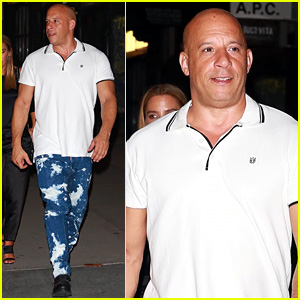 Vin Diesel Sports Paint-Splattered Jeans for NYC Dinner Outing