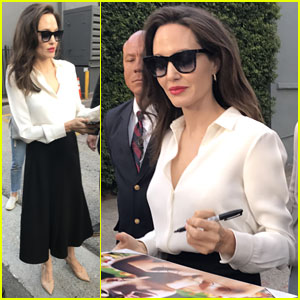 Angelina Jolie Meets Fans After Question & Answer Event!