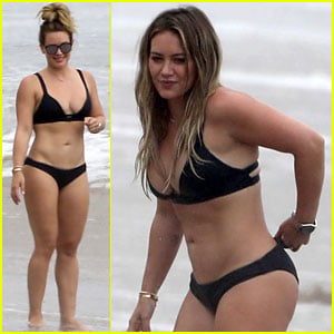 Hilary Duff Hits the Beach in Her Bikini on Labor Day!