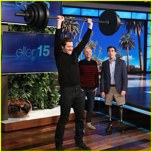 Jake Gyllenhaal Takes On Ellen's Boston Strongman Challenge for Charity - Watch Below!