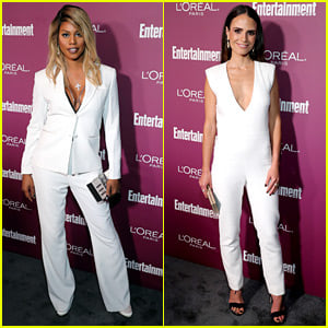 Laverne Cox & Jordana Brewster Wear White Hot Outfits at EW's Pre-Emmys Party
