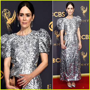 Sarah Paulson Shines on the Red Carpet at Emmys 2017