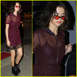 Selena Gomez Goes Pretty in Sheer for Dinner in NYC