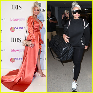 Blac Chyna Dons Silky Orange Gown for Miami Beach Event