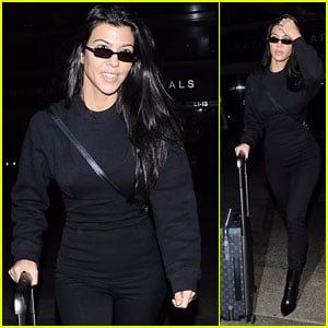 Kourtney Kardashian Keeps it Chic in All Black After Returning From Paris Fashion Week!