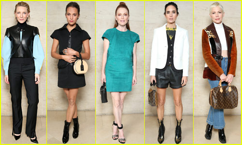 Cate Blanchett, Julianne Moore, Alicia Vikander & So Many More Stars Hit Up Louis Vuitton's Paris Show