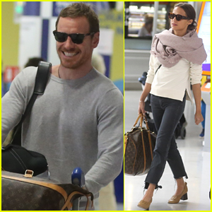 Michael Fassbender & Alicia Vikander Spotted at Airport Ahead of Possible Wedding!