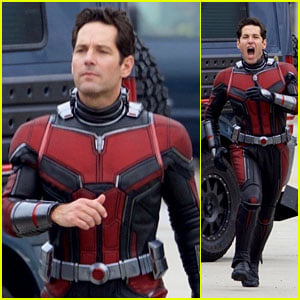 Paul Rudd Runs in Costume on the Set of 'Ant-Man and The Wasp' - First Look!