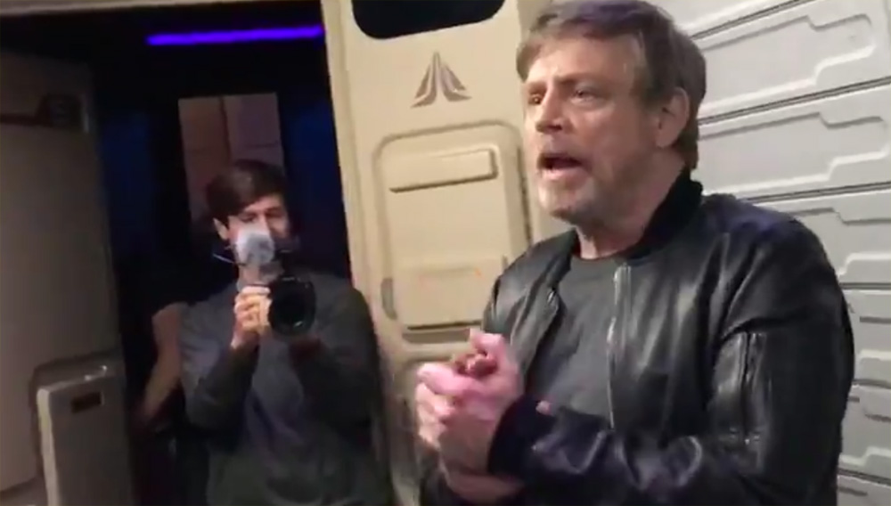 Mark Hamill Surprises Fans on ‘Star Tours’ at Disneyland! (Video
