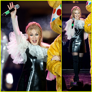 Kylie Minogue Switches on the Covent Garden Christmas Lights in London!