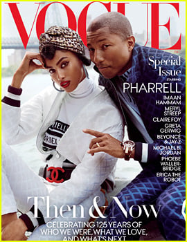 Pharrell Williams Covers Vogue's Special December Issue with Model Imaan Hammam!