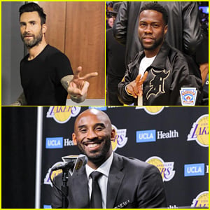 Adam Levine, Kevin Hart & More Support Kobe Bryant at Jersey Retirement Ceremony!