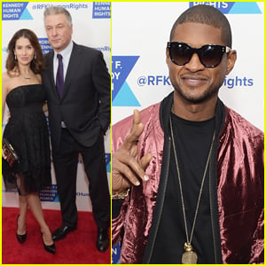 Alec Baldwin & Wife Hilaria Join Usher at Ripple of Hope Awards Dinner