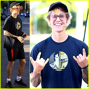 Justin Bieber Gets Lunch in Beverly Hills After a Morning Hike