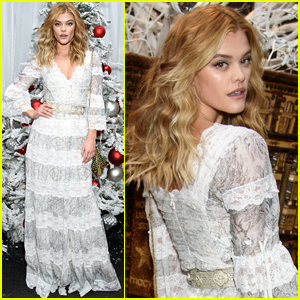Nina Agdal Goes Glam for Winter Wonderland Ball in NYC