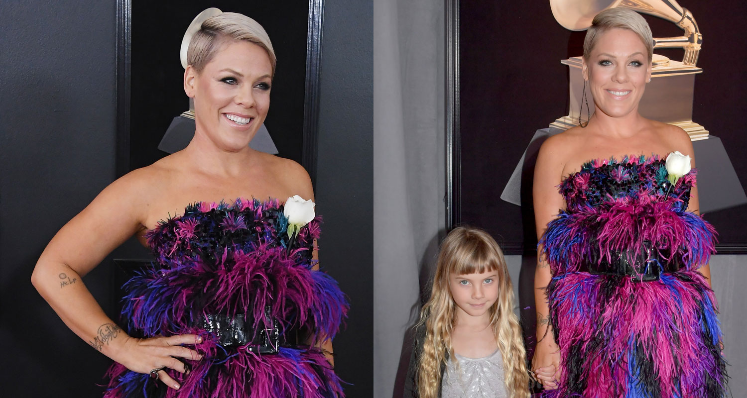 Pink & Daughter Willow Bring the Feathers, Sequins, & Glitter to