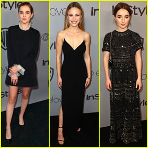 Zoey Deutch Joins Halston Sage & Kaitlyn Dever at InStyle's Golden Globes After Party 2018!