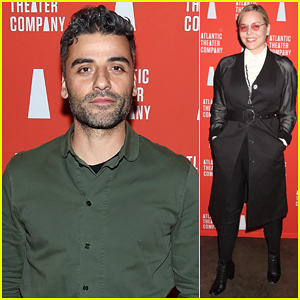 Oscar Isaac & Abbie Cornish Step Out To Support 'Hangmen' Opening!