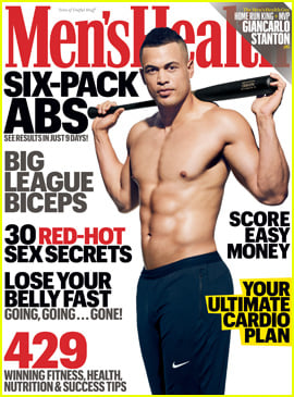 MLB's Giancarlo Stanton Shows Off His Hot Shirtless Abs for 'Men's Health'!