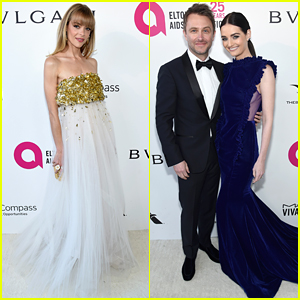 Jaime King & Lydia Hearst Glam Up for Elton John's Oscars Party
