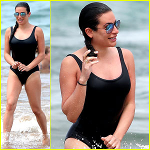 Lea Michele Hits the Beach in Hawaii with Mom Edith!