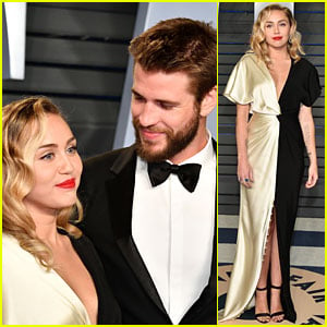 Miley Cyrus & Liam Hemsworth Share Super Sweet Moment at Vanity Fair's Oscars Party