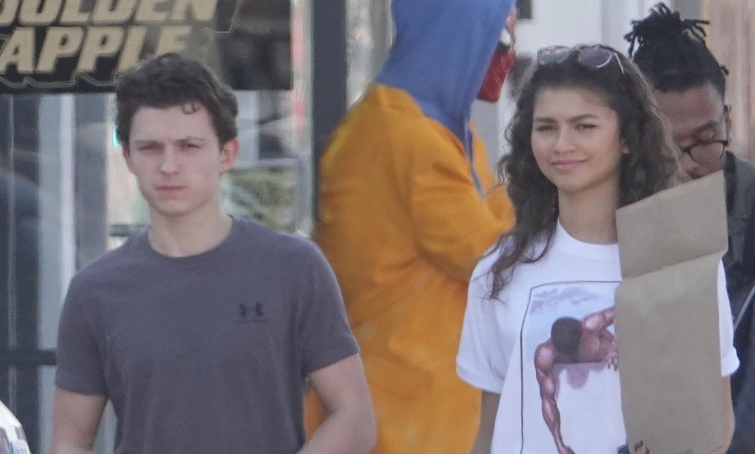 Tom Holland & Zendaya Adorably Snap Pic with Spider-Man Statue
