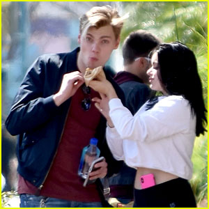 Ariel Winter Sweetly Feeds Levi Meaden a Bite of Her Food