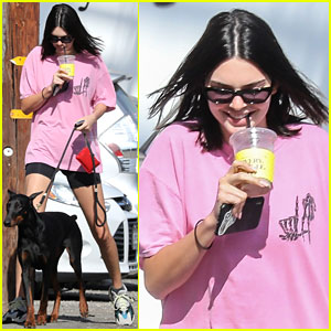Kendall Jenner is Pretty in Pink for Coffee Run With Mystery Man