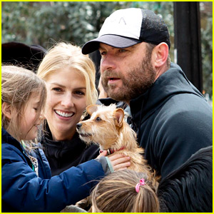 Liev Schreiber & Girlfriend Taylor Neisen Bring Their Pup to the Dog Park
