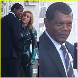 Samuel L. Jackson Seen as Two-Eyed Nick Fury in New 'Captain Marvel' Set Photos!