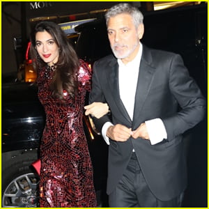 Amal Clooney Changes Into Red Sequined Gown for Met Gala 2018 After Party with George Clooney!