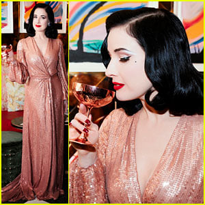 Dita Von Teese Hosts Cocktail Party to Celebrate Her Tour