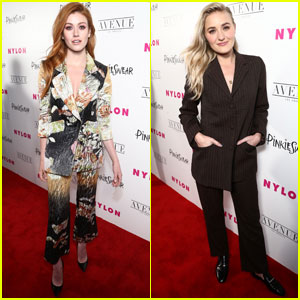 Katherine McNamara & AJ Michalka Step Out For 'Nylon' Young Hollywood Party