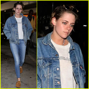 Kristen Stewart Dons Double Denim Outfit for Movie Night in LA