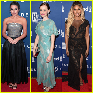 Lea Michele Joins Alexis Bledel & Laverne Cox at GLAAD Media Awards 2018!