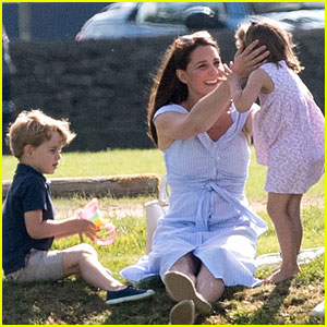 Duchess Kate Middleton Plays with Prince George & Princess Charlotte in Cute Photos!