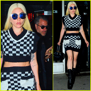 Lady Gaga Rocks Chic Checkered Look for Night Out with Boyfriend Christian Carino!
