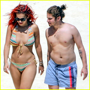 Rita Ora Flaunts Her Figure in Colorful Bikini With Boyfriend Andrew Watt in Tuscany