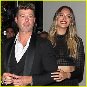 Robin Thicke & April Love Geary Step Out for Date Night!
