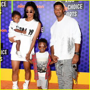 Ciara & Russell Wilson Take Their Children to the Nickelodeon Kids' Choice Sports Awards!
