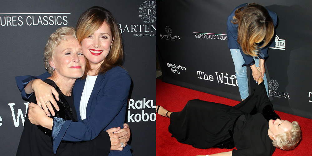 Glenn Close Pretends to Faint When Seeing Rose Byrne at Her Movie ...