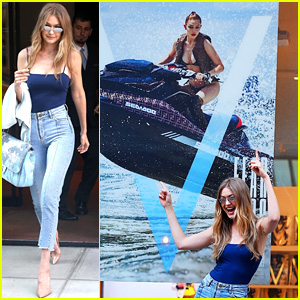 Gigi Hadid Looks Summer Chic While Posing with Her 'V' Cover!