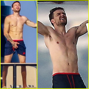 Liam Payne Dances & Works Out While Shirtless On a Yacht!