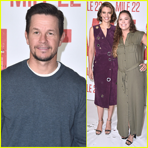Mark Wahlberg Joins Lauren Cohan & Ronda Rousey at 'Mile 22' Photo Call