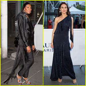 Naomi Campbell & Olga Kurylenko Step Out In Style for Tresors d'Afrique Unvelling!