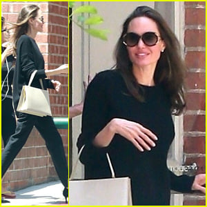 Angelina Jolie Flashes a Smile During Errands Run with Maddox