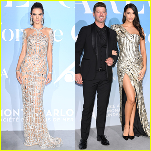 Alessandra Ambrosio Joins Robin Thicke & Pregnant Girlfriend April Love Geary at Gala for the Global Ocean