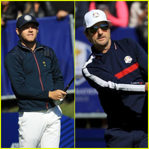 Niall Horan & Luke Wilson Play Celebrity Challenge Match at Ryder Cup 2018!